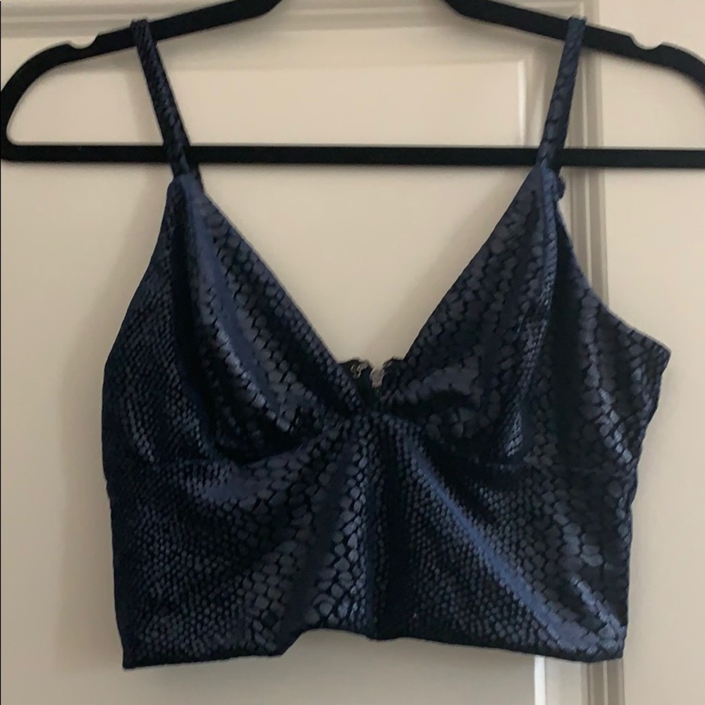 NWOT Guess Snake skin print velour tank
 size S